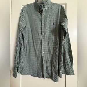 Ralph Lauren Green Checkered Casual Shirt